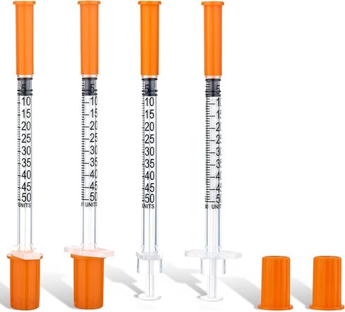 1ml Syringe, 31Gauge 6mm Lab Dispensing Syringe, Individual Wrapped Dispensing Tool Plastic Tube, 20Pack in Kuwait