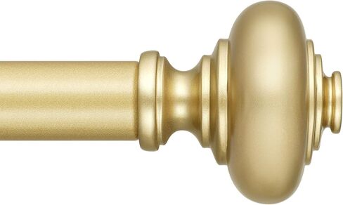 Wood Curtain Rods for Windows 48 to 84 Inch, Boho Vintage Decorative 1 Inch Diameter Wooden Curtain Rod, Adjustable Heavy Duty Rustic Farmhouse Drapery Pole with Imitation Wood Grain Finials in Kuwait