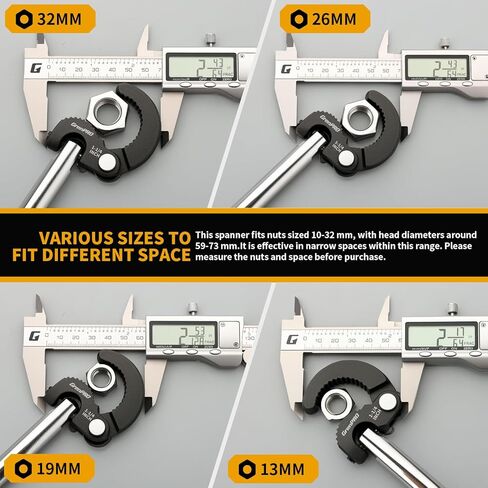 GRENPRO 11" Basin Wrench, Sink Wrench Faucet Tool for Tight Spaces, Adjustable Tap Nut Plumbing Spanner for Professional Plumber, Capacity of 3/8" to 1-1/4" Faucet Wrenches for Undermount Sink in Kuwait