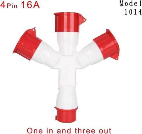 2-way 3-way industrial plug and socket connector Y-type 1 to 3 3/4/5 core 16A/32A(1014) in Saudi Arabia