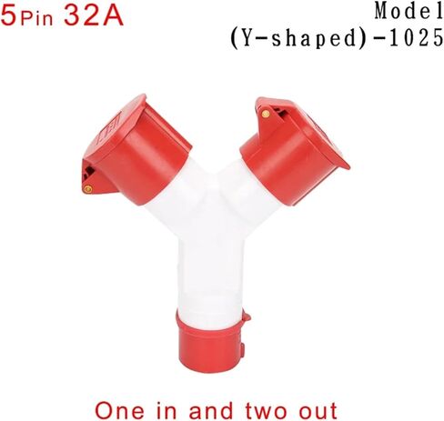 2-way 3-way industrial plug and socket connector Y-type 1 to 3 3/4/5 core 16A/32A(Y1025) in Saudi Arabia