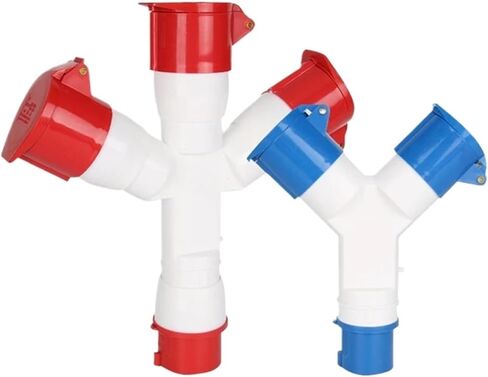 2-way 3-way industrial plug and socket connector Y-type 1 to 3 3/4/5 core 16A/32A(Y1025) in Saudi Arabia