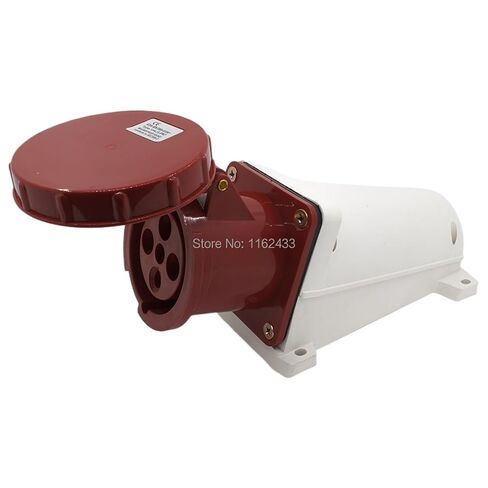 63A 3P E 4 pin 380-415V IP67 134 Three Phase Watertight Industrial Surface mounting Socket in Saudi Arabia