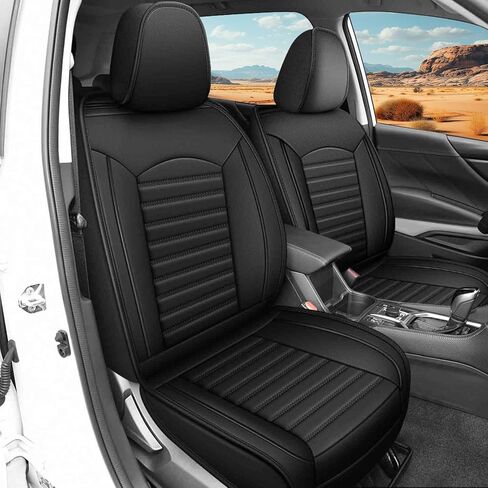 Car Seat Covers Fit for Subaru Outback 2010-2025 2026: Luxury Leather Automotive Front Seat Covers, Car Seat Protector(2PCS Front, Black) in Saudi Arabia