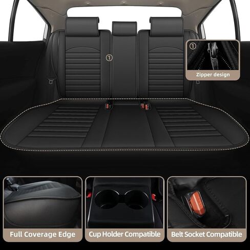 Car Seat Covers Fit for Subaru Outback 2010-2025 2026: Luxury Leather Automotive Front Seat Covers, Car Seat Protector(2PCS Front, Black) in Saudi Arabia