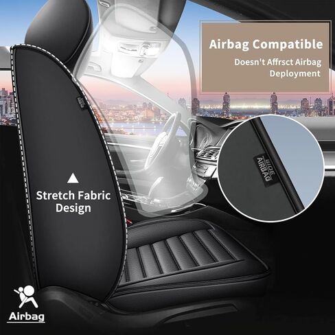 Car Seat Covers Fit for Subaru Outback 2010-2025 2026: Luxury Leather Automotive Front Seat Covers, Car Seat Protector(2PCS Front, Black) in Saudi Arabia