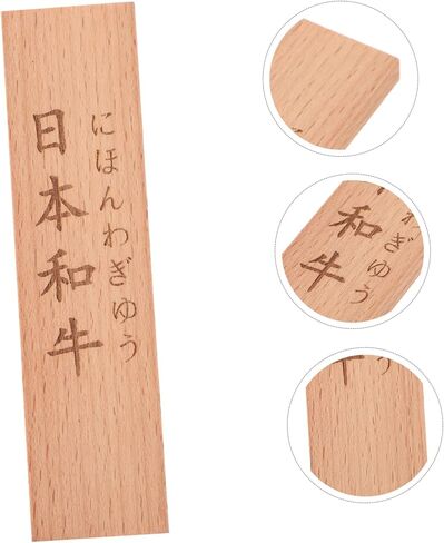Sosoport Japanese Food Name Tag Decor Serving Plate Decoration for Sushi Sashimi and Bbq Eye Catching Kitchen Label for Japanese Restaurant and in Saudi Arabia