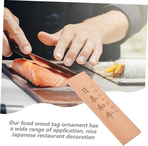Sosoport Japanese Food Name Tag Decor Serving Plate Decoration for Sushi Sashimi and Bbq Eye Catching Kitchen Label for Japanese Restaurant and in Saudi Arabia