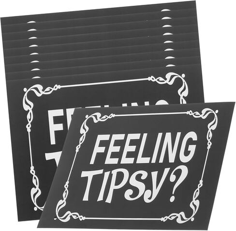 OSALADI 10Pcs Feeling Tipsy Stickers for Restaurant and Bar Decorative Labels for Seamless Communication with Customers and Material Easy to Read in Kuwait