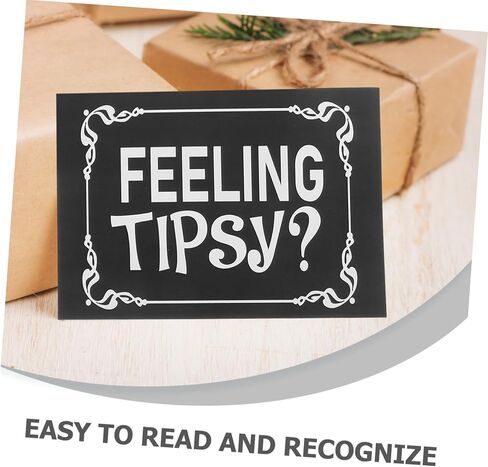 OSALADI 10Pcs Feeling Tipsy Stickers for Restaurant and Bar Decorative Labels for Seamless Communication with Customers and Material Easy to Read in Kuwait