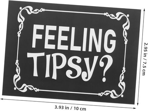 OSALADI 10Pcs Feeling Tipsy Stickers for Restaurant and Bar Decorative Labels for Seamless Communication with Customers and Material Easy to Read in Kuwait