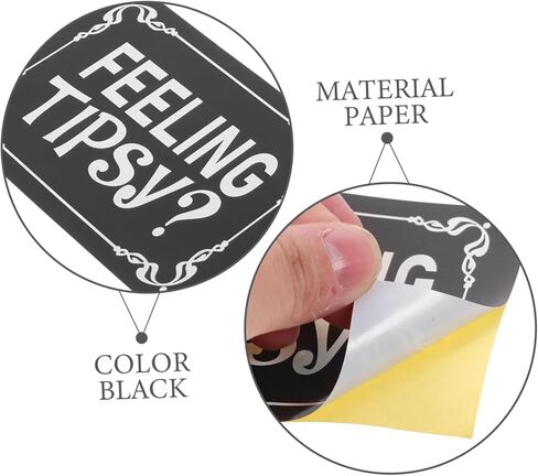 OSALADI 10Pcs Feeling Tipsy Stickers for Restaurant and Bar Decorative Labels for Seamless Communication with Customers and Material Easy to Read in Kuwait