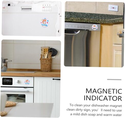 Dishwasher Clean Dirty Magnet Sticker Double-Sided Magnetic Indicator for Kitchen Sturdy and Easy to Use Cleaning Sign for Home Appliances in Saudi Arabia