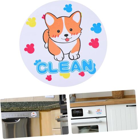 Dishwasher Clean Dirty Magnet Sticker Double-Sided Magnetic Indicator for Kitchen Sturdy and Easy to Use Cleaning Sign for Home Appliances in Saudi Arabia