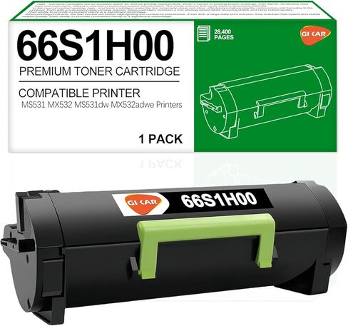 66S1x00 خرطوشة الحبر المعاد تصنيعها متوافقة مع Lexmark MS631 Toner ، لطابعة Lexmark MS632 MX632 MS631 MS631DW MS632DWE MX632ADWE ، 31K صفحة ، 66S1X00 مرتفعة الزمان عالية الفائدة عالية الفائدة عالية. in Saudi Arabia