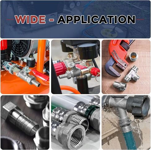 Pack of 2, 304 Stainless Steel Hose Barbs Fittings 1 1/2" Hose Barbs to 3/4" Fittings, Stainless Steel Hex Bars for Home Machines, Massage Bathtubs, and Irrigation Systems in Kuwait