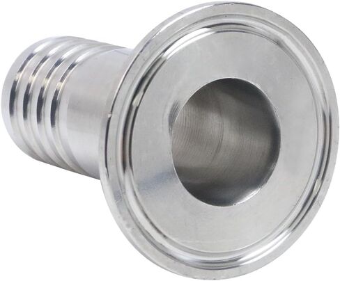Crapyt 2 Pcs 2" Tri Clamp to 1" Hose Barb Fitting 304 Stainless Sanitary Home Brew Adapter, Hose Fitting Home Brew Connector (Ferrule OD 50.5mm,Sliver) in Saudi Arabia