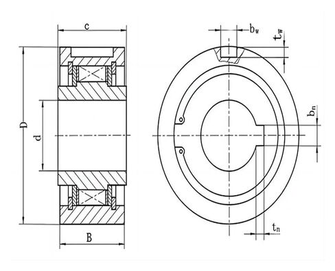 1PCS CK-A 2563 25x63x26 MM Unidirectional Wedge Check Bearing External Keyway O Type in Saudi Arabia