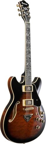 Ibanez AS93QMSP Artcore Expressionist 6-String Right-Handed Electric Guitar with Quilted Maple Body and Macassar Ebony Fingerboard (Dark Brown Sunburst) in Saudi Arabia