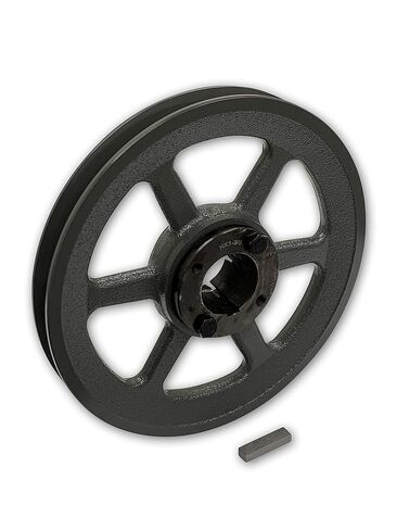 Single Groove 10.75" Cast Iron Electric Motor" H" Pulley/Sheave, Bushing Included, for 5/8" Top Width B/5L/BK/5LK Section V Belt, 1 Groove Pulley (1-1/8" Shaft / 1.125" Bore, BK110H) in Kuwait