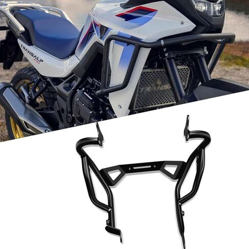 for XL750 TRANSALP XL 750 Transalp 2023 2024 Accessories Motorcycle Bumper Anti-Collision Bar Engine Guard Guard Frame Bumper Engine Protector (Lower Bumper Black) in Kuwait