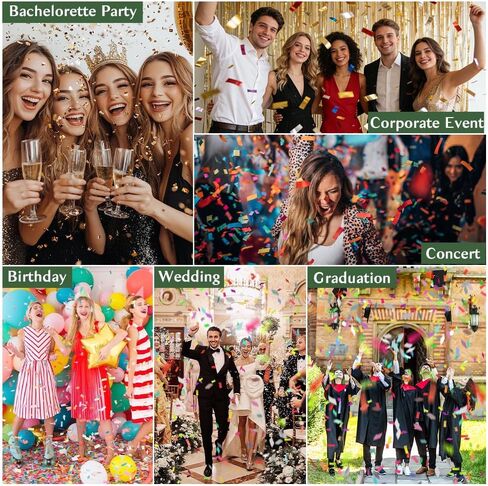 1500W Professional Electric Confetti Machine with Remote & 2.2 lbs Confetti Paper Blower for Weddings, Birthday Parties, Celebrations, Special Events in Kuwait