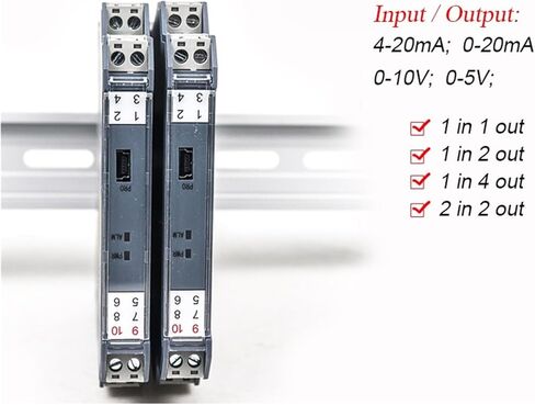 1pcs Signal Isolator Transmitter 4-20mA Input Signal 24VDC(4-20MA_18-32V_in 1-5V) in Saudi Arabia