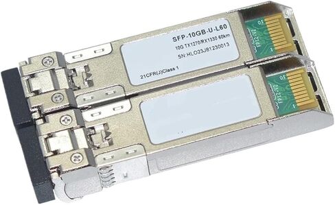 جهاز الإرسال والاستقبال البصري SFP-10GB-U-L60 10G 60 كجم BiDi SFP + LC 1270 / 1330nm الوحدة البصرية الأصلية (2 أزواج) in Kuwait