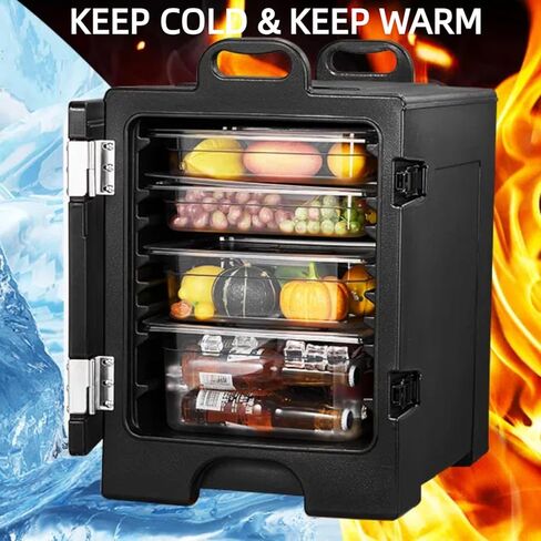 NORTHCLAN Hot Box for Catering, 82Qt LLDPE Insulated Food Pan Carrier W/Wheels, Stackable Design, Handles, Insulated Cooler, Hot Box Food Warmer Canteen, Hotel, for Christmas Party in Saudi Arabia