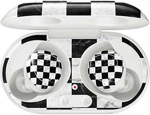 Skinit Decal Audio Skin Compatible with Samsung Galaxy Buds+ - Officially Licensed Originally Designed Checkered Marble Design in Saudi Arabia