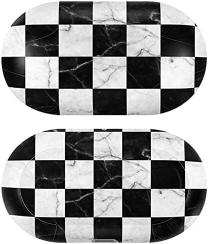 Skinit Decal Audio Skin Compatible with Samsung Galaxy Buds+ - Officially Licensed Originally Designed Checkered Marble Design in Saudi Arabia