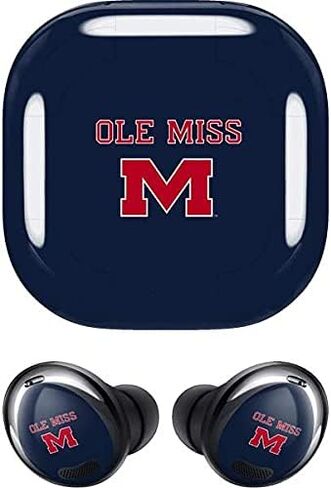 غلاف صوتي من Skinit متوافق مع Samsung Galaxy Buds Pro - تصميم Ole Miss Blue مرخص رسميًا in Saudi Arabia