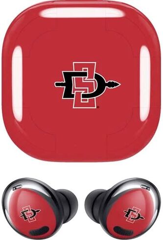 غلاف صوتي من Skinit متوافق مع Samsung Galaxy Buds Pro - تصميم شعار Aztecs Red مرخص رسميًا in Saudi Arabia