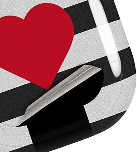 Skinit Decal Audio Skin Compatible with Samsung Galaxy Buds Pro Originally Designed Black and White Striped Heart Design in Saudi Arabia