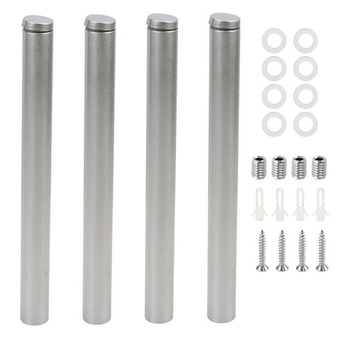 Extra Long Glass Standoff Bolts 0.75" Dia Advertising Screw Nails 8-inch/20cm Length Wall Sign Standoff for Acrylic Signs -4pcs in Saudi Arabia