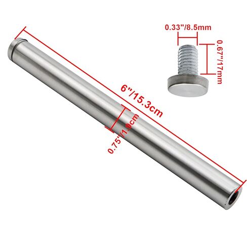 Extra Long Glass Standoff Bolts 0.75" Dia Advertising Screw Nails 8-inch/20cm Length Wall Sign Standoff for Acrylic Signs -4pcs in Saudi Arabia