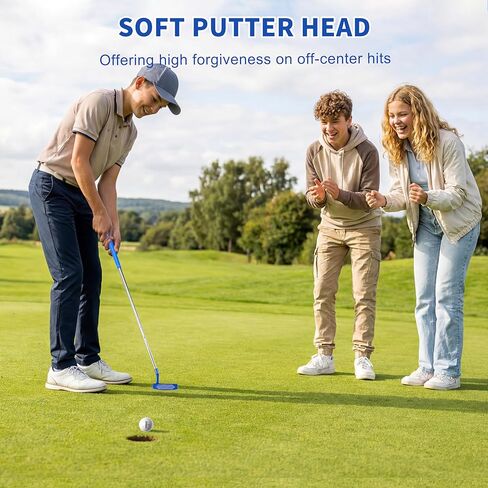 PGM Kids Junior Youth Putter Golf Club Left Handed with Alignment line for Age 3-15, Soft Grip Stainless Steel Putter with Enhanced Control in Saudi Arabia