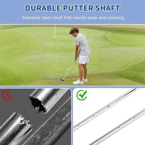 PGM Kids Junior Youth Putter Golf Club Left Handed with Alignment line for Age 3-15, Soft Grip Stainless Steel Putter with Enhanced Control in Saudi Arabia
