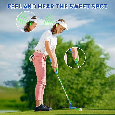 PGM Kids Junior Youth Putter Golf Club Left Handed with Alignment line for Age 3-15, Soft Grip Stainless Steel Putter with Enhanced Control in Saudi Arabia
