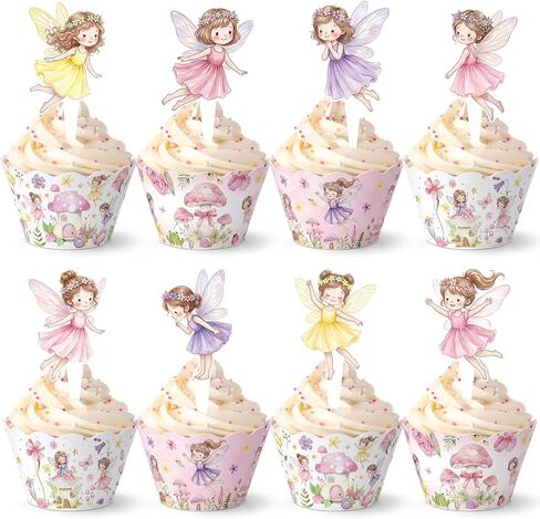 96 Pcs Breast Cancer Awareness Decorations Breast Cancer Cupcake Toppers for Party Pink Ribbon Awareness Cupcake Picks Paper Dessert Cake Decor Supplies for Women Girls in Saudi Arabia