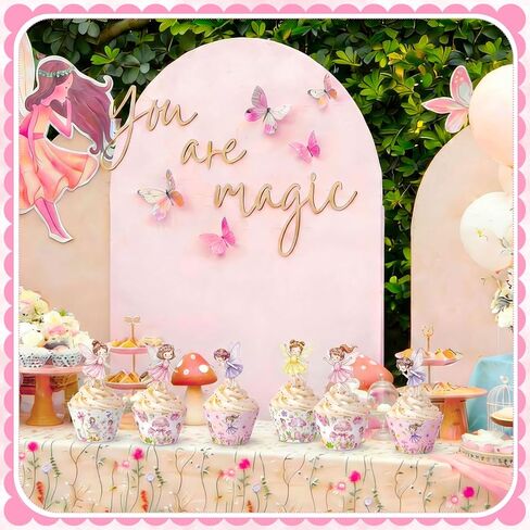 96 Pcs Breast Cancer Awareness Decorations Breast Cancer Cupcake Toppers for Party Pink Ribbon Awareness Cupcake Picks Paper Dessert Cake Decor Supplies for Women Girls in Saudi Arabia