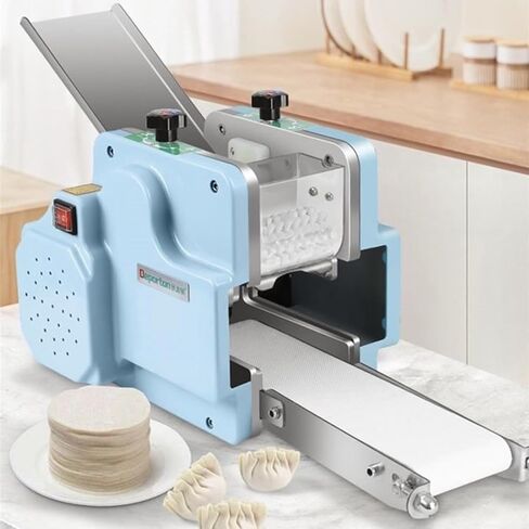 Automatic Dumpling Skin Maker Machine,120W Commercial Dumpling Skin Machine Stainless Steel, 3 Mold Dough Sheeter with Face Cushion/60pcs/Min,for Commercial Household Restaurant in Saudi Arabia
