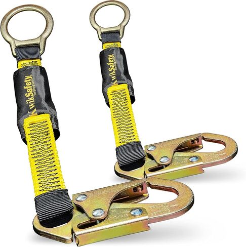 KwikSafety - Charlotte, NC - Dolphin Dorsal [1 Pack] 18" D-Ring Extender [Easy Hookup] ANSI Tested OSHA Compliant Harness Extension Lanyard Safety D Ring PPE Construction Roofing Fall Arrest Gear in Saudi Arabia