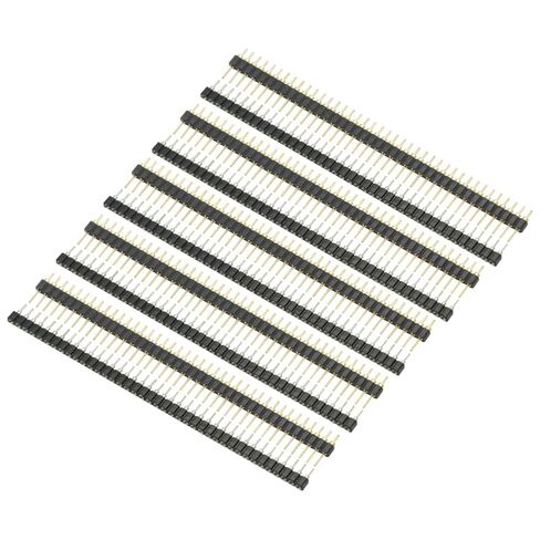 5Pair Gold Plated Single Row Round Pin 40P Straight Needle Male PCB Pin Header Pins 2.54 mm for Arduino Breadboard Pin headers in Saudi Arabia