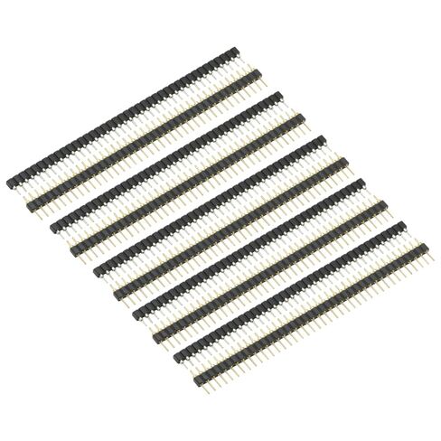5Pair Gold Plated Single Row Round Pin 40P Straight Needle Male PCB Pin Header Pins 2.54 mm for Arduino Breadboard Pin headers in Saudi Arabia