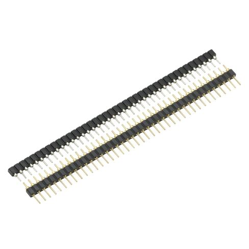 5Pair Gold Plated Single Row Round Pin 40P Straight Needle Male PCB Pin Header Pins 2.54 mm for Arduino Breadboard Pin headers in Saudi Arabia