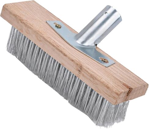 Stainless Steel Wire Deck Brush 50cm Floor Scrubber Brush Steel Wire Head for Removing Paint from Workpieces, for Courtyards Reservoirs Indoor and Outdoor Floors in Saudi Arabia