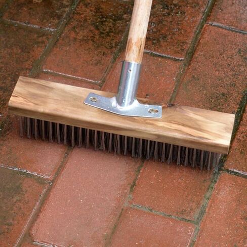 Stainless Steel Wire Deck Brush 50cm Floor Scrubber Brush Steel Wire Head for Removing Paint from Workpieces, for Courtyards Reservoirs Indoor and Outdoor Floors in Saudi Arabia