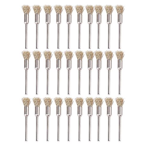 Extended Wire Brush Pen Shape Steel Copper Wire Cleaning End Brush Paint Removal Bits Polishing Tools for Various Setup in Saudi Arabia