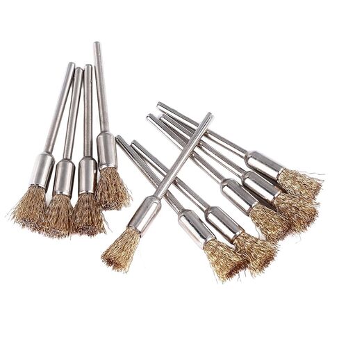 Extended Wire Brush Pen Shape Steel Copper Wire Cleaning End Brush Paint Removal Bits Polishing Tools for Various Setup in Saudi Arabia